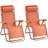 VonHaus Set of 2 Zero Gravity Chairs 110cm H x 65cm W x 90cm D