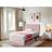 Bedsland Suede Chesterfield Divan Bed Set with 20'' Chesterfield Headboard and Footboard 2 Storage Drawers 10'' Spring Emory Foam Mattress - Luxury & Comfort - Pink