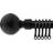 New Edge Blinds 16-19mm Sphere Extendable Metal Curtain Pole Set 120 cm 210 cm