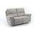 More4Homes Fosse 2 Seater Manual Recliner Grey Sofa