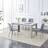 Kosy Koala Table with 4 Grey Velvet Chairs Dining Set