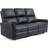 More4Homes Madrid 3 Seater Manual Air Leather Recliner Black Sofa