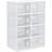 Homcom 8 Pcs Stackable Clear Plastic Shoe Storage Box