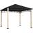 OutSunny Hardtop Gazebo 3 x 3 m Black Wood Effect