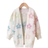 Shein Tween Girls Gradient Floral Patterned Cardigan Soft Warm Casual Suitable For Daily Vacation Recreation With Elegant Cute Vibrant Fresh NatureClose