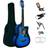 Denny International 38 Full Size 6 String Acoustic Guitar Blue