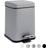 Harbour Housewares Square Bathroom Pedal Bin 3 Litre Grey One Size