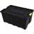 NOVECRAFTO Large Plastic with Lid 150L 92 x 58 x 42cm Black Storage Box
