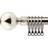 New Edge Blinds 16-19mm Sphere Extendable Metal Curtain Pole Set 170cm x 300cm