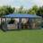 Berkfield Home Party Tent with 10 Mesh Sidewalls Blue 6x4 m HDPE