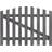 Living and Home Outdoor Arched Wooden Garden Gate Fence Door 120x90 cm Grey