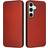 GANGXUN Flip Case for Samsung Galaxy S24 Fe Card Insertion Full Protection Magnetic Carbon Fiber