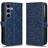 GANGXUN Blue Case for Samsung Galaxy S24 Fe 5G Magnetic Clasp Leather Wallet Cover