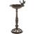 Beliani Garden Outdoor Bird Bath Bowl Water Feeder Iron Antique Decorative Brown Lark