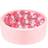 Triclicks Kids Foam Ball Pit Round Pink White Transparent