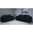 Snooze Online Velvet Ashton Scatter Black Sofa 207cm 2pcs 2 Seater, 3 Seater