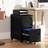 Vinsetto Lockable Mobile Filing 30 x 43.5 x 60 cm Black Storage Cabinet