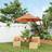 OutSunny Offset Roma Patio Umbrella 2.5M Orange