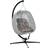 OutSunny Hanging Egg Chair Folding Basket Sand