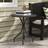 OutSunny Round Garden Table with Steel Frame Grey Outdoor Side Table
