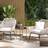 OutSunny 46cm Round Garden with Removable Tray Black Outdoor Side Table