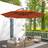 OutSunny Garden Banana Parasol Cantilever Umbrella with Base Orange