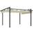 OutSunny 3 x 4m Pergola with Retractable Roof and Aluminium Frame Khaki