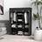 Homcom Fabric Portable with 8 Shelves 2 Hanging Rails Wardrobe