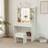 Westwood White Makeup Set Stool LED Mirror Hooks Adjust Shelves Dressing Table