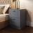 Fwstyle Dark Grey 2 Drawer Chest Bedside Table