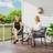OutSunny 3 Pcs Rattan with Cushions Glass Top Coffee and - Brown Bistro Set, 1 Table incl. 2 Chairs