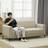 Homcom 3 Seater Modern Fabric Couch with Channel Tufted Khaki Sofa 3 Seater