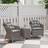OutSunny 3 Pcs Aluminium Rattan with Soft Cushions and Glass Top - Light Grey Bistro Set, Table incl. 2 Chairs