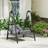 OutSunny Rattan Swing Chair with Stand and Seat Cushion Light Grey