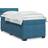 vidaXL Box Spring Bed with Mattress 90x190 cm Dark Blue