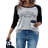 Shein Plus Women Letter Pattern ColorBlock Raglan Sleeve TShirt