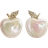Shein 1pair Rhinestone Decor Apple Shaped Stud Earrings
