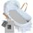 Kushies Baby Organic Jersey Bassinet Fitted Sheet Grey