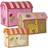 Rice Raffia Opbevaringskurve 3 Stk Pink Wildlife Theme