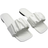 Shein Fashionable Outdoors Flat Slippers for Women, Ruched Plain Artificial Leather Open Toe Slide Sandals