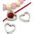 Shein 20pcs/1lot Silver Hollow heart beads Antique Loose Bead Spacer Connectors for DIY Jewelry Making bracelet