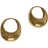 Shein pair European American Minimalist Metallic Geometric UShaped Smooth Oval Hoop Earrings For Women Daily Wear