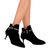 Shein Womens Rhinestone Tassel Decor High Heel Boots Comfy Chunky Heel Chelsea Boots Pointed Toe Side Zip Design Elegant Fall Winter Fashion Ankle Boots