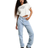 Stradivarius Petite Jeans Med Lige Ben - Lyseblå