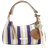 River Island Canvas Striped Charm Shoulder Bag - Blue