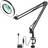 NEWACALOX LED Förstoringslampa Med Klämma 5-Diopter 4.1 Real Glass Lens Bordslampa 10.5cm