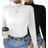 Shein Plus Size Turtleneck T-Shirts - Spring/Autumn