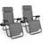 Keplin Zero Gravity Chairs 2-pack - Dark Grey