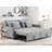 Latitude Run Comfortable 3-1 Convertible Bed With Adjustable Backrest Light Grey Sofa 167cm 2 Seater