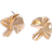 Shein pair Ladies Simple Unique Folded Style Stud Earrings HighGrade Versatile Flower Design Earrings